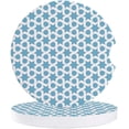 thumbnail image 1 of FMSHPON Simple Geometric Pattern Blue Set of 6 Car Coaster for Drinks, Absorbent Ceramic Stone Coasters Cup Mat with Cork Base for Home Kitchen Room Coffee Table Bar Decor, 1 of 5