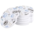 thumbnail image 1 of FMSHPON Simple Shell Conch Starfish Pattern Set of 2 Car Coaster for Drinks, Absorbent Ceramic Stone Coasters Cup Mat with Cork Base for Home Kitchen Room Coffee Table Bar Decor, 1 of 5