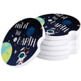 thumbnail image 1 of FMSHPON Space Astronaut Planet Out of The World Set of 4 Car Coaster for Drinks, Absorbent Ceramic Stone Coasters Cup Mat with Cork Base for Home Kitchen Room Coffee Table Bar Decor, 1 of 5