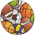 thumbnail image 1 of FMSHPON Sport Ball Pattern Xmas Christmas Tree Skirt Stand Mat for Holiday Party Decoration Indoor Outdoor 48 inches, 1 of 3