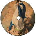 thumbnail image 1 of FMSHPON Surrounded by Angels Xmas Christmas Tree Skirt Stand Mat for Holiday Party Decoration Indoor Outdoor 48 inches, 1 of 3