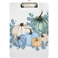 thumbnail image 1 of FMSHPON Thanksgiving Blue Pumpkin Leaves Clipboard Hardboard Wood Nursing Clip Board and Pull for Standard A4 Letter 13x9 inches, 1 of 5