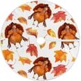 thumbnail image 1 of FMSHPON Thanksgiving Turkey Hats Fall Maple Leaves Xmas Christmas Tree Skirt Stand Mat for Holiday Party Decoration Indoor Outdoor 48 inches, 1 of 6