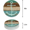 thumbnail image 1 of FMSHPON Theme Anchor Vintage Wood Grain Set of 4 Round Coaster for Drinks, Absorbent Ceramic Stone Coasters Cup Mat with Cork Base for Home Kitchen Room Coffee Table Bar Decor, 1 of 6