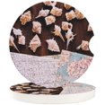 thumbnail image 1 of FMSHPON Theme Shells Wooden Grain Set of 6 Car Coaster for Drinks, Absorbent Ceramic Stone Coasters Cup Mat with Cork Base for Home Kitchen Room Coffee Table Bar Decor, 1 of 5