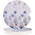 thumbnail image 1 of FMSHPON Theme Stars and Shells Set of 6 Car Coaster for Drinks, Absorbent Ceramic Stone Coasters Cup Mat with Cork Base for Home Kitchen Room Coffee Table Bar Decor, 1 of 5