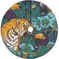 thumbnail image 1 of FMSHPON TigersBirds Xmas Christmas Tree Skirt Stand Mat for Holiday Party Decoration Indoor Outdoor 48 inches, 1 of 3