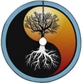 thumbnail image 1 of FMSHPON Tree of Life Yin Yang Xmas Christmas Tree Skirt Stand Mat for Holiday Party Decoration Indoor Outdoor 48 inches, 1 of 3
