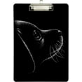 thumbnail image 1 of FMSHPON Trendy Black Dog Clipboard Hardboard Wood Nursing Clip Board and Pull for Standard A4 Letter 13x9 inches, 1 of 6
