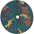 thumbnail image 1 of FMSHPON Tropical Palm LeavesLizards Xmas Christmas Tree Skirt Stand Mat for Holiday Party Decoration Indoor Outdoor 36 inches, 1 of 3