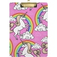 thumbnail image 1 of FMSHPON Unicorn Rainbow Cloud Clipboard Hardboard Wood Nursing Clip Board and Pull for Standard A4 Letter 13x9 inches, 1 of 8