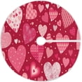 thumbnail image 1 of FMSHPON Valentine's Day Cute Love Heart Xmas Christmas Tree Skirt Stand Mat for Holiday Party Decoration Indoor Outdoor 48 inches, 1 of 6