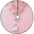 thumbnail image 1 of FMSHPON Valentines Hearts Gift Box Xmas Christmas Tree Skirt Stand Mat for Holiday Party Decoration Indoor Outdoor 36 inches, 1 of 3