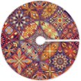 thumbnail image 1 of FMSHPON Vintage Mandala Elements Xmas Christmas Tree Skirt Stand Mat for Holiday Party Decoration Indoor Outdoor 36 inches, 1 of 6