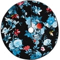 thumbnail image 1 of FMSHPON Vintage Skull Flowers Roses Xmas Christmas Tree Skirt Stand Mat for Holiday Party Decoration Indoor Outdoor 48 inches, 1 of 3