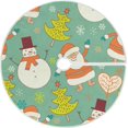 thumbnail image 1 of FMSHPON Winter Santa Xmas Christmas Tree Skirt Stand Mat for Holiday Party Decoration Indoor Outdoor 48 inches, 1 of 6