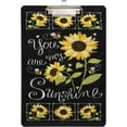 thumbnail image 1 of FMSHPON You are My Sunshine Sunflowers Clipboard Hardboard Wood Nursing Clip Board and Pull for Standard A4 Letter 13x9 inches, 1 of 5
