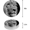 thumbnail image 1 of FMSHPON lion Set of 4 Round Coaster for Drinks, Absorbent Ceramic Stone Coasters Cup Mat with Cork Base for Home Kitchen Room Coffee Table Bar Decor, 1 of 5