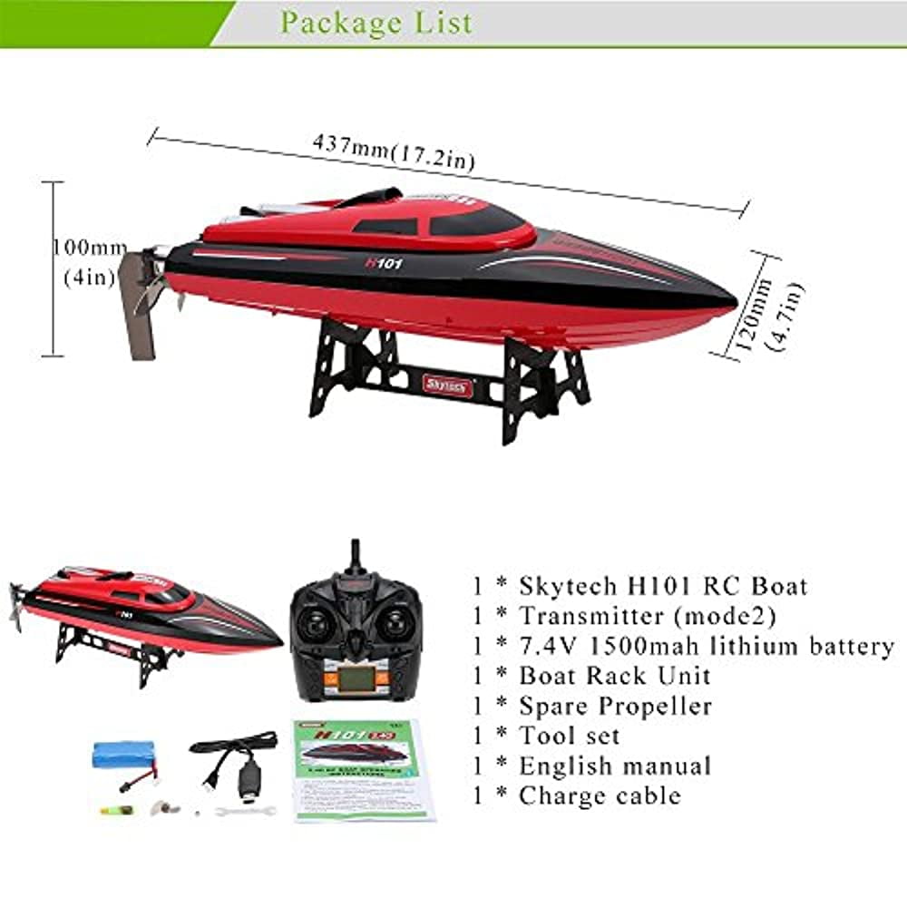 FMT H101 2 4G Remote Controlled 17 Inch Over Size 25KM H 180 Degree Flip High Speed Electric RC Racing Boat for Pools Lakes and Outdoor Adventure