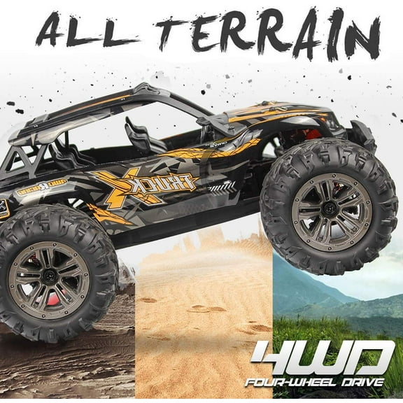 FMT High Speed 36km/h 4WD 2.4Ghz Remote Control Truck 9137 1:16 Scale Radio Conrtolled Off-Road RC Car Electronic Monster Truck R/C RTR Hobby Cross-Country Car Buggy (Color May Vary)