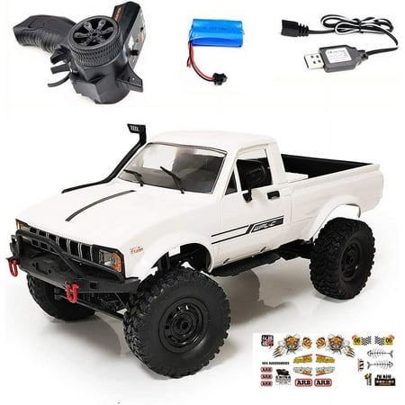 FMT WPL 1:16 C24-1 Upgrade Version Remote Control Car Full Scale 4WD Off-Road Truck with Headlight RC Car, Climbing Vehicle Speed Model Toys