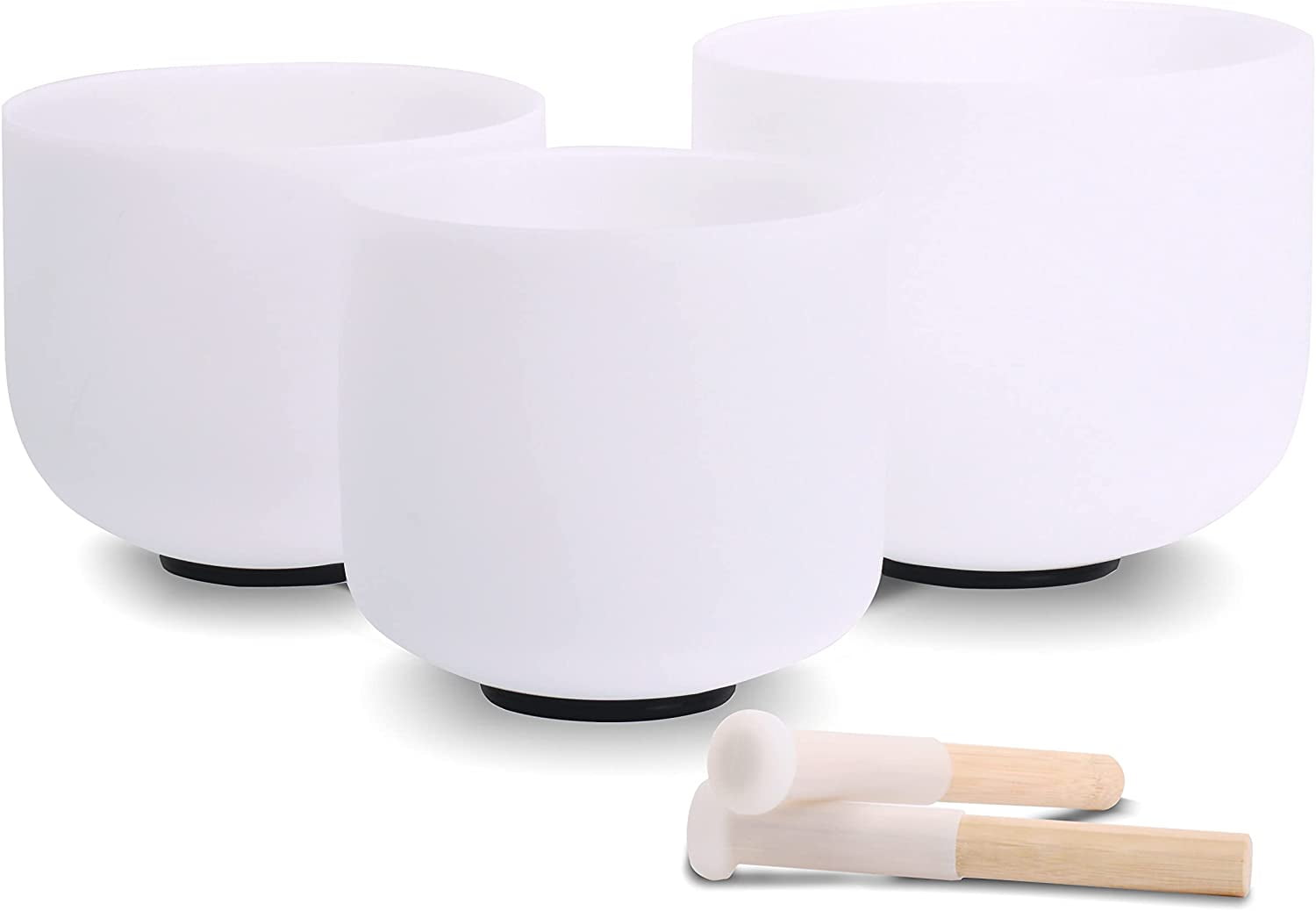 FMTY 7"D + 8"E + 9"B Crystal singing bowls set sound bowl for healing ...