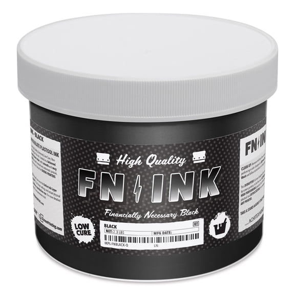 FN Ink Plastisol Screen Printing Ink - Black, Quart