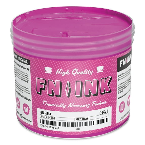 FN Ink Plastisol Screen Printing Ink - Fuchsia, Gallon
