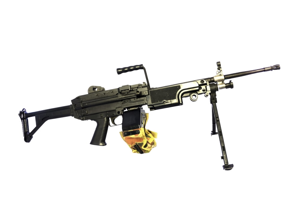 FN Minimi 556mm light machine gun Canvas Art - Andrew ChittockStocktrek Images (35 x 23)