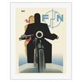 thumbnail image 1 of FN Motorcycles - Fabrique Nationale de Herstal - Vintage Motorcycle Poster by Marcello Nizzoli c.1925 - Fine Art Rolled Canvas Print 20in x 26in, 1 of 4
