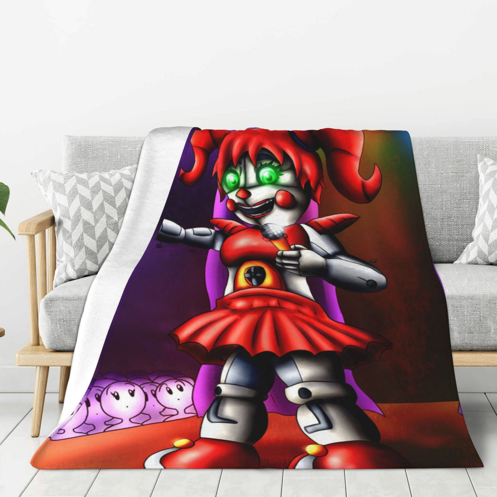 FNAF Circus Baby Five Nights at Freddy's Blanket Cozy Soft Fleece