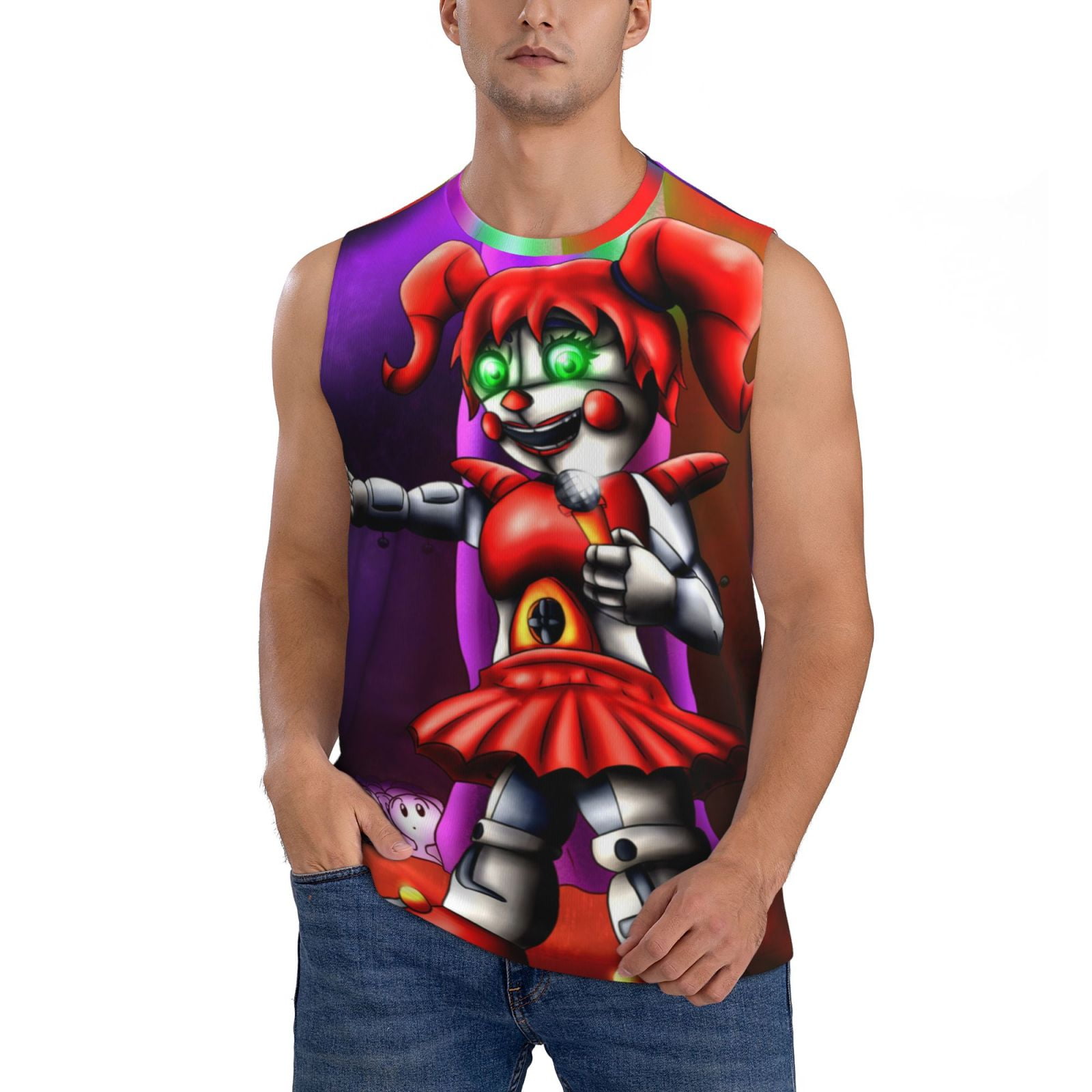 FNAF Circus Baby Five Nights at Freddy's Tank Top For Mens Lightweight