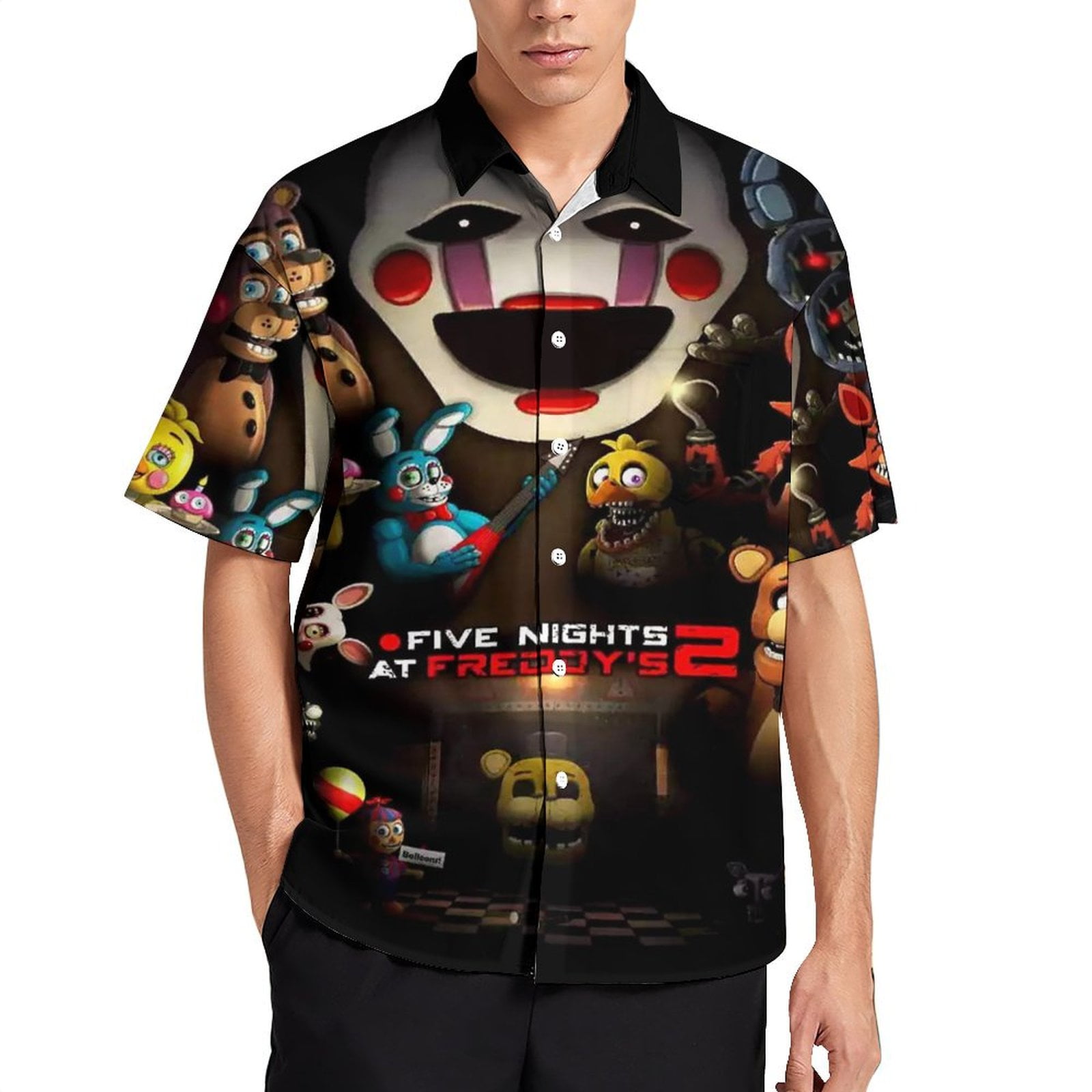 Men's Hawaiian Shirt With Cute Cow Print - Short Sleeve Aloha Beach Shirt, XX-Large