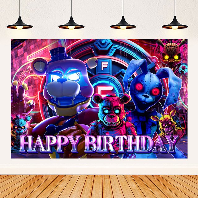 FNAF Five Nights Horrible Birthday Party Decoration Background Horrible