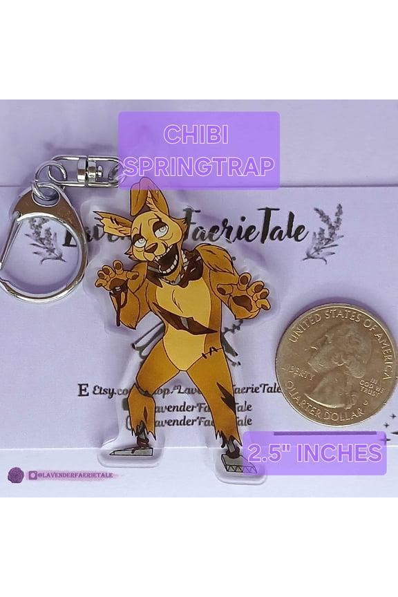 FNAF Five Nights at Freddy's Springtrap|| 2.5 Acrylic Keychain ||Halloween (1 keychain)"