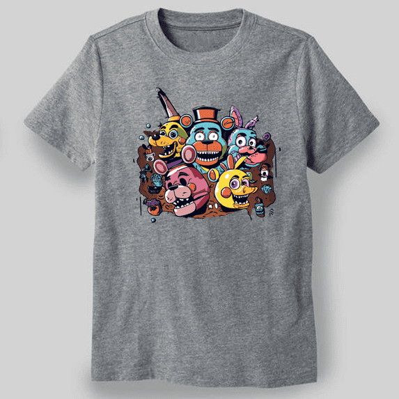 FNAF Game Shirt Cartoon Graphic T-Shirt Size 10-12