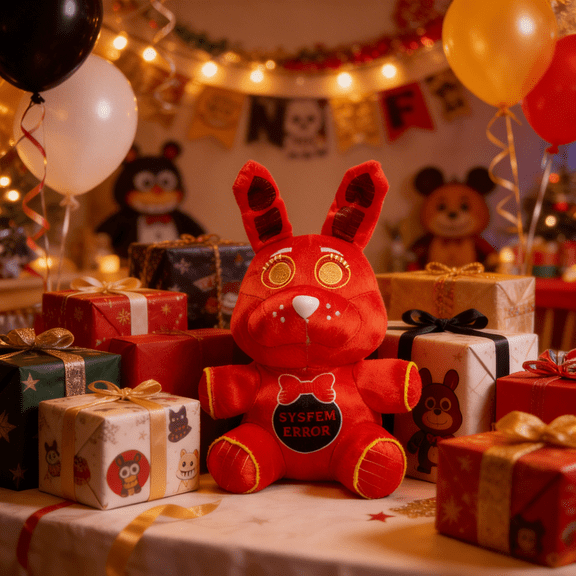 FNAF-Inspired Party 7in Plush - Character Stuffed Animals with Decor for Birthday & Themed Events