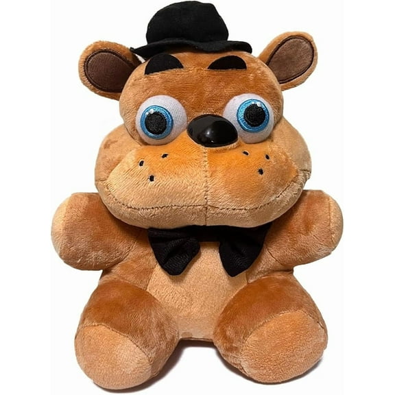FNAF Nights Plush Toy - Fazbear Plushies Stuffed Animal Doll - Brown Bear Plush Figure Toys for Games Fan, Boys & Girls, 10 Inches