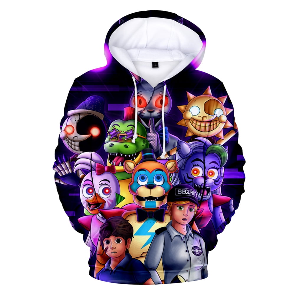 FNAF Security Breach Hoodie Five Nights at Freddy's Sweatshirt 2022 Cosplay  Pullover - Walmart.com