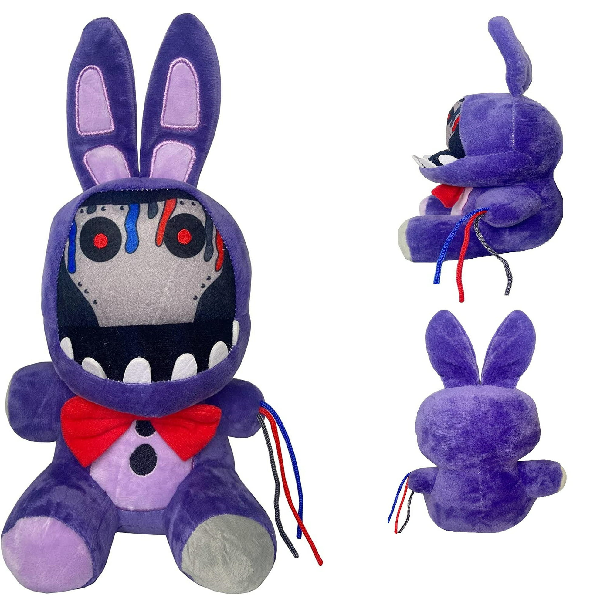 FNAF Withered Purple Bunny Plush Toys, 11 inches FNAF Security Breach Bonnie  Doll, Collectible Nightmare Freddy Plush Toys for Kids Fans 