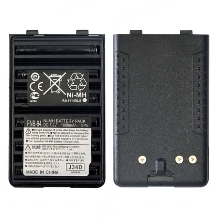FNB-94 Replacement Battery For YAESU VERTEX FT-60 FT-60R FT-270 HX270S HX370S 7.2V 1800mAh