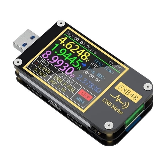 FNB48 PD Trigger QC4 + PD3.0 2.0 PPS Fast Charging Protocol Capacity USB Test Voltmeter Ammeter Current And Voltage Meter Tester ,Live Data