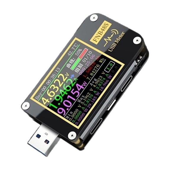 FNB48S USB Capacitance Voltage Tester Current Meter Monitor Power Detection Analyzer Testing Tools ,Easy to Operate