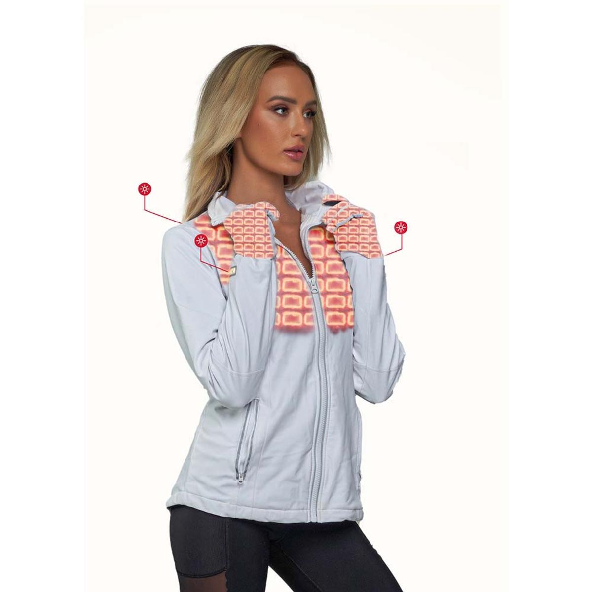 FNDN Heated Women s LED Athletic Jacket with Built In Heated Gloves S Walmart