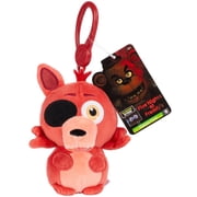 Five Nights at Freddy s Classic Foxy Clip-On Plush - 4-inch Plush with Soft Material and Glow-In- The-Dark Eyes