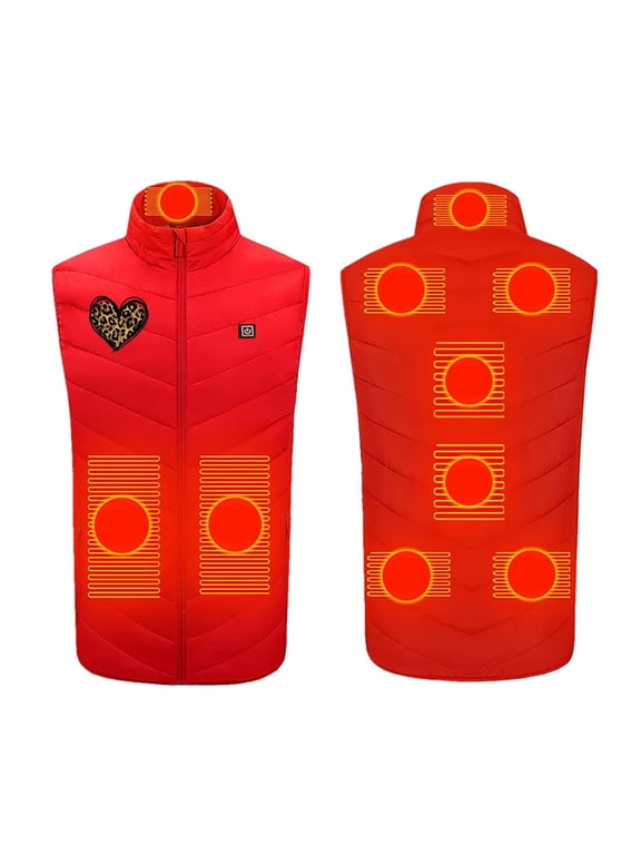 Heated Puffer Vest for Women Men Winter Lightweight Quilted Vests with 9-Zone Electric Heating for Winter Outdoor, for Golf, for Work