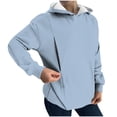 thumbnail image 1 of FNFHFY Nursing Hoodies for Women Convenient Zip Up Sweatshirt for Breastfeeding Solid Long Sleeve Pullover Tops, 1 of 5