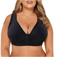 thumbnail image 1 of FNFHFY Plus Size Bras for Women Front Closure Push Up Bra Wireless Wide Straps Supportive Bralette, 1 of 9