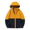 thumbnail image 1 of FNFHFY Plus Size Windbreaker for Women Lightweight Breathable Windproof Hooded Coat Color Block Zip Up Hiking Climbing Travel Jacket, 1 of 3
