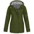 thumbnail image 1 of FNFHFY Waterproof Jackets for Women Plus Size Zip Up Hooded Raincoats Lightweight Outdoor Windbreaker Jacket with Pockets, 1 of 6